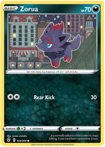 Pokemon Single Card - Evolving Skies 102/203 Zorua Common Pack Fresh