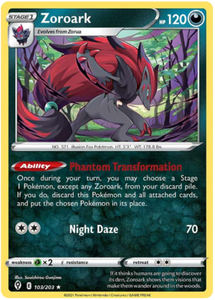 Pokemon Single Card - Evolving Skies 103/203 Zoroark Rare Holo Pack Fresh