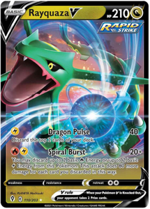 Pokemon Single Card - Evolving Skies 110/203 Rayquaza V Pack Fresh