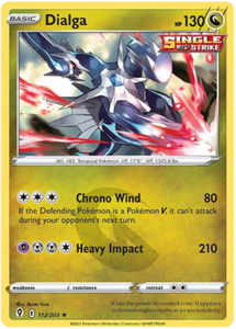 Pokemon Single Card - Evolving Skies 112/203 Dialga Rare Holo Pack Fresh