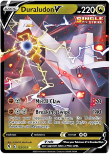 Pokemon Single Card - Evolving Skies 122/203 Duraludon V Pack Fresh