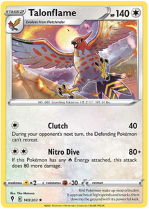 Pokemon Single Card - Evolving Skies 140/203 Talonflame Rare Pack Fresh