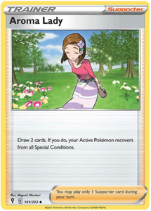 Pokemon Single Card - Evolving Skies 141/203 Aroma Lady Uncommon Pack Fresh