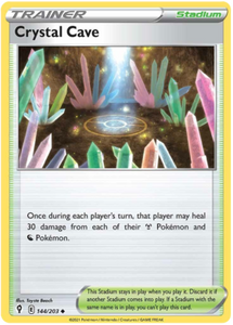 Pokemon Single Card - Evolving Skies 144/203 Crystal Cave Uncommon Pack Fresh