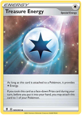 Pokemon Single Card - Evolving Skies 165/203 Treasure Energy Uncommon Pack Fresh