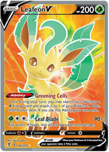 Pokemon Single Card - Evolving Skies 166/203 Leafeon V Full Art Pack Fresh