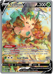 Pokemon Single Card - Evolving Skies 167/203 Leafeon V Alt Art Pack Fresh