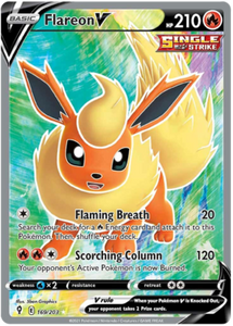 Pokemon Single Card - Evolving Skies 169/203 Flareon V Full Art Pack Fresh