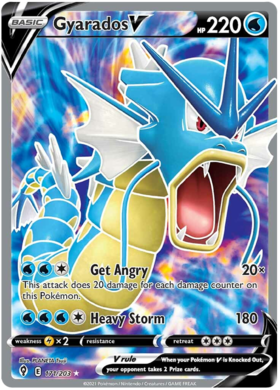 Pokemon Single Card - Evolving Skies 171/203 Gyarados V Full Art Pack Fresh