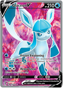 Pokemon Single Card - Evolving Skies 174/203 Glaceon V Full Art Pack Fresh