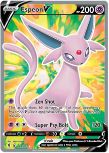 Pokemon Single Card - Evolving Skies 179/203 Espeon V Full Art Pack Fresh