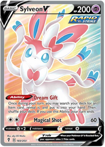 Pokemon Single Card - Evolving Skies 183/203 Sylveon V Full Art Pack Fresh