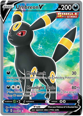 Pokemon Single Card - Evolving Skies 188/203 Umbreon V Full Art Pack Fresh