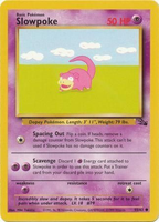 Pokemon Single Card - Fossil Set 55/62 Slowpoke Common Near Mint Condition