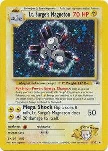 Pokemon Single Card - Gym Heroes Set 008/132 Lt. Surge's Magneton Rare Holo Mint Condition