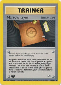 Pokemon Single Card - Gym Heroes 1st Edition 124/132 Narrow Gym Common Pack Fresh