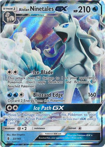 Pokemon Single Card - Guardian Rising 022/145 Alolan Ninetales GX Pack Fresh