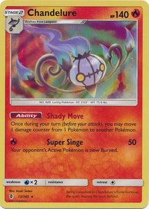 Pokemon Single Card - Guardian Rising 013/145 Chandelure Holo Rare Pack Fresh