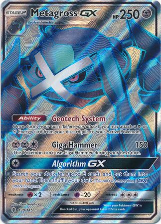 Pokemon Single Card - Guardian Rising 139/145 Metagross GX Ultra Rare Full Art Pack Fresh