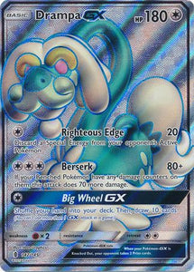 Pokemon Single Card - Guardian Rising 142/145 Drampa GX Ultra Rare Full Art Pack Fresh