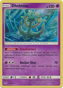 Pokemon Single Card - Guardian Rising 059/145 Dhelmise Holo Rare Pack Fresh