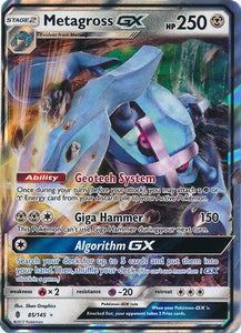 Pokemon Single Card - Guardian Rising 085/145 Metagross GX Pack Fresh