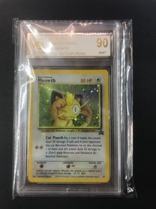 Pokemon Single Card - WOTC Promo #10 Meowth Holo CGA 90