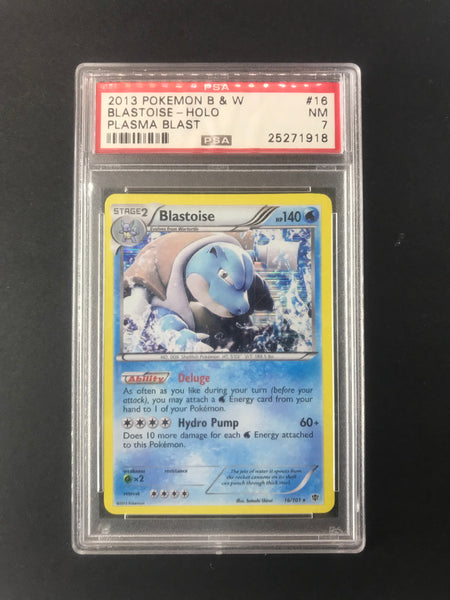 Pokemon Single Card - BW Plasma Blast 016/101 Blastoise Holo PSA 7