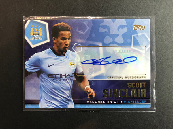 EPL - 2014/15 Topps Premier Club, Autograph Numbered 17/100 Scott Sinclair