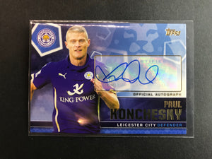 EPL - 2014/15 Topps Premier Club, Autograph Numbered 67/120 Paul Konchesky