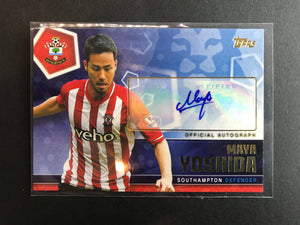 EPL - 2014/15 Topps Premier Club, Autograph Numbered 44/100 Maya Yoshida