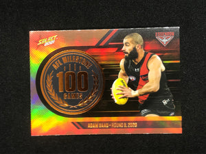 AFL Single Card - 2021 Select Footy Stars Milestone MG18 Adam Saad