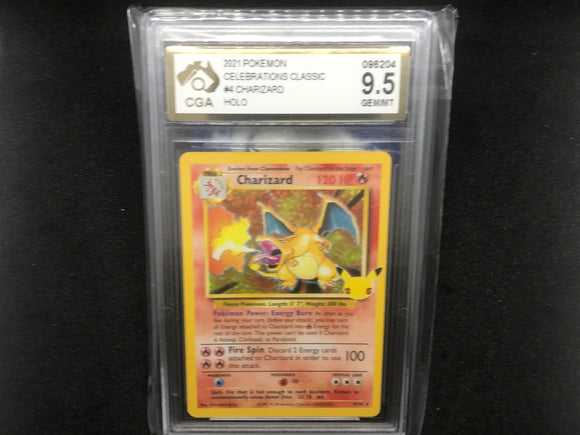Pokemon Single Card - Celebrations 4/102 Charizard Holo CGA 9.5 **Holo ME Collectables Pokemon Single Card - Celebrations 4/102 Charizard Holo CGA 9.5 **Holo ME Collectables