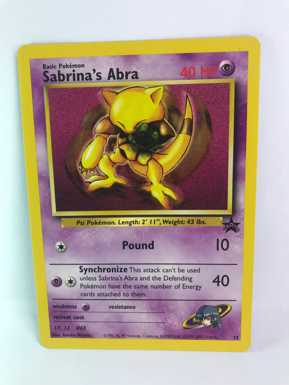 Pokemon Single Card - WOTC Promo #19 Sabrina's Abra Mint Condition