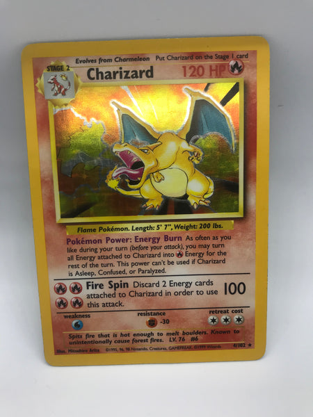 Pokemon Single Card - Base Set 004/102 Charizard Rare Holo