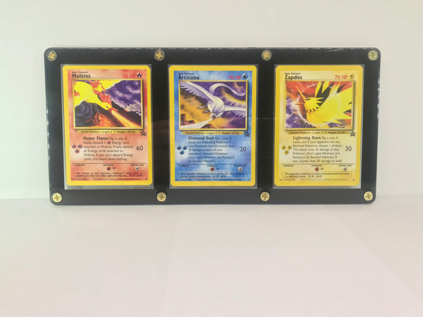 Pokemon WOTC Legendary Birds Moltres, Articuno & Zapdos Promo Set of 3 in Display Frame