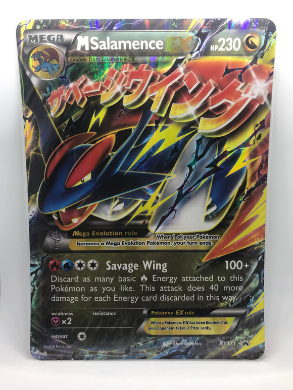 Pokemon Jumbo Promo Card - Mega Salamence EX XY171 Mint Condition