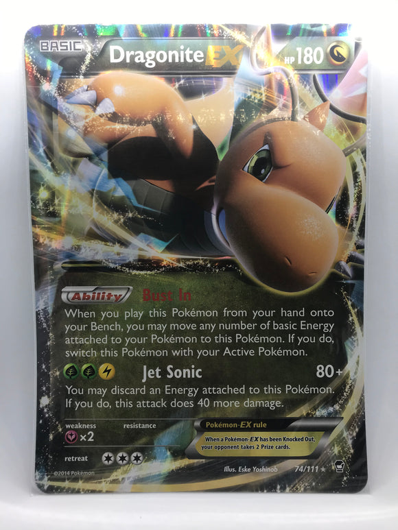 Pokemon Jumbo Promo Card - 74/111 Dragonite EX Mint Condition