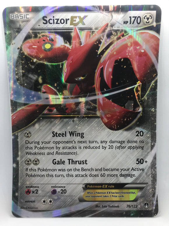 Pokemon Jumbo Promo Card - 76/122 Scizor EX Mint Condition