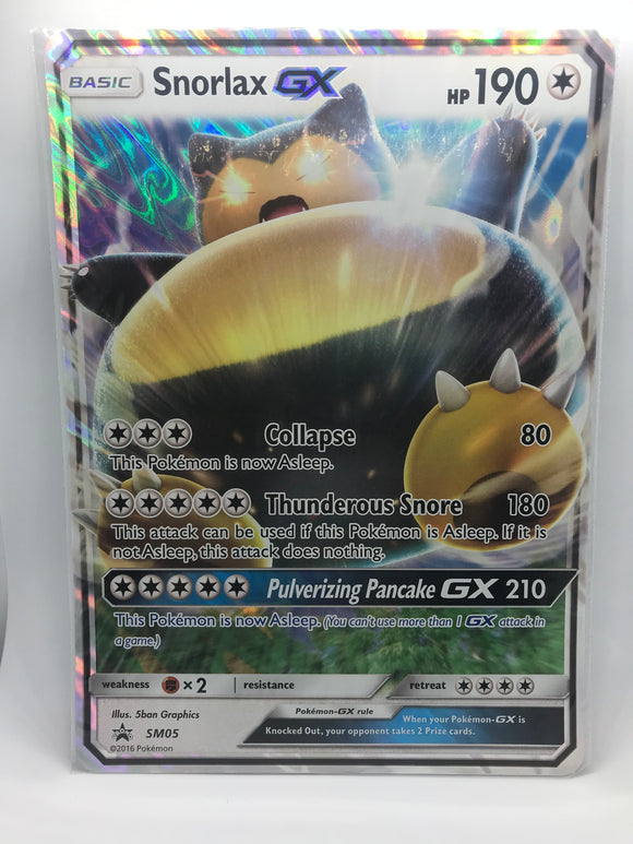 Pokemon Jumbo Promo Card - SM05 Snorlax GX Mint Condition