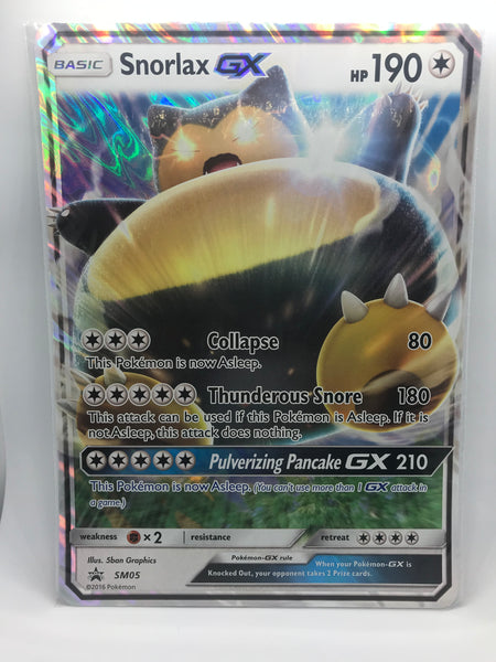 Pokemon Jumbo Promo Card - SM05 Snorlax GX Mint Condition