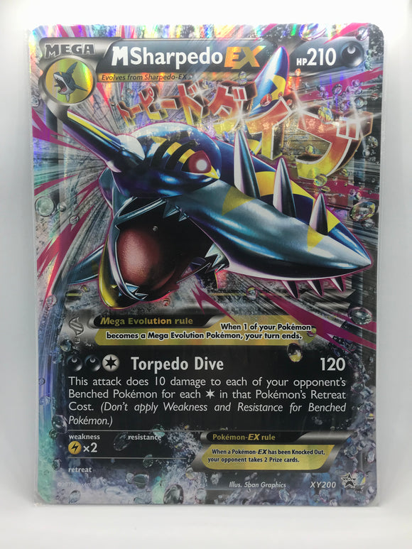 Pokemon Jumbo Promo Card - XY200 Mega Sharpedo EX Mint Condition