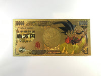Dragon Ball Z Gold Novelty Japanese Yen Note Goku