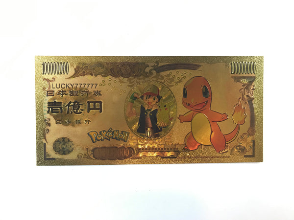 Pokemon Gold Novelty Japanese Yen Note Charmander