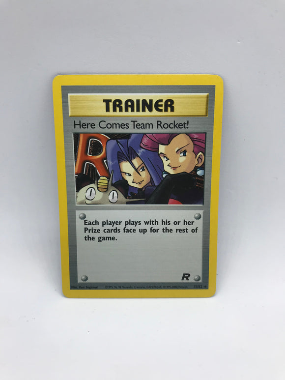 Pokemon Single Card - WOTC Team Rocket 15/82 Here Comes Team Rocket Rare Holo