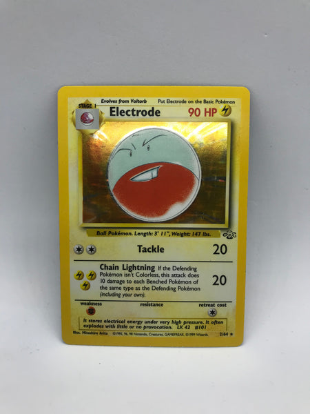 Pokemon Single Card - Jungle Set 02/64 Electrode Rare Holo Near Mint Condition