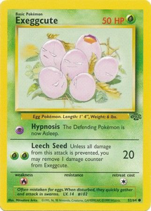 Pokemon Single Card - Jungle Set 52/64 Exeggcute Common Near Mint