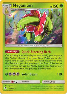 Pokemon Single Card - Lost Thunder 008/214 Meganium Holo Rare Pack Fresh