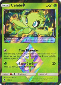 Pokemon Single Card - Lost Thunder 019/214 Celebi Prism Star Holo Rare Pack Fresh