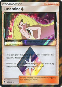 Pokemon Single Card - Lost Thunder 182/214 Lusamine Prism Star Holo Rare Pack Fresh